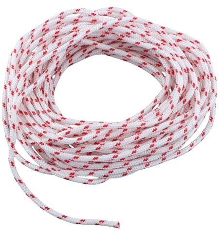 Corda di Avviamento per Tosaerba, 10 metri 4,0 mm Corda di Ricambio per Avviamento a Strappo, Corda Nylon per Motosega, Tosaerba, Trimmer