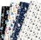 Gitarren-Geschenkpapier, 12 Blatt, Musik-Geschenkpapier, Musik-Geschenkpapier, Gitarre, Musiknoten, Rock-Design, Geschenkpapier, flach gefaltet für Geburtstag, Party, 50,8 x 71,1 cm