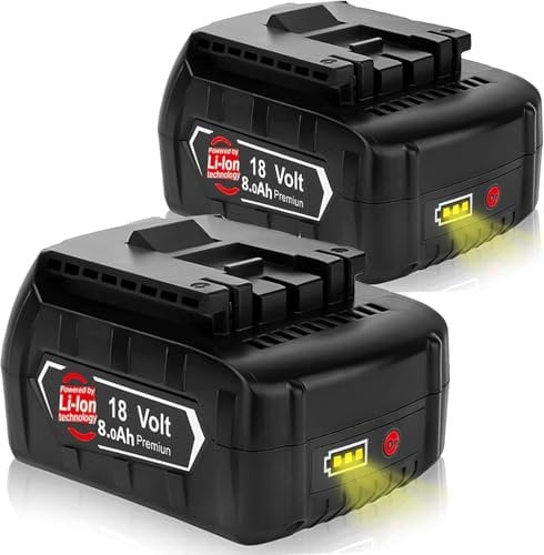 2 batterie di ricambio 18V 8.0Ah / 8000mAh per 18V BAT618 BAT618G BAT609 BAT609G BAT619 BAT619G BAT610G BAT610 BAT612 BAT622 18V