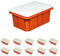 Cassetta di derivazione da incasso a muro in plastica con coperchio 119x96x45mm Kit 10 pezzi made in italy FG10209