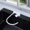 Grifo de Cocina Abatible Blanco Giratorio 360° Cuello de Cisne Grifo Cocina Osmosis Monomando,Blanco