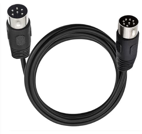 DSHYTDRF 1Pc DIN Male to Male Extended Cable Cord MIDI 8 Pin DIN Male to DIN 6 Pin Male Audio Data Signal Adapter Connector Cable 1.8m