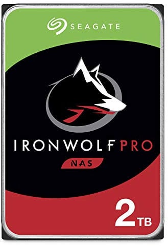 Seagate IronWolf Pro, 2TB, Hard Disk SATA da 6GBit/s, HDD, CMR 3,5 7.200 RPM, Cache da 128 MB per NAS con Sistema RAID, 3 anni Rescue Services (ST2000NE0025)