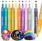 ANYUKE Acrylic Paint Marker, 12 Farben 2-3mm Acrylstifte für Steine wasserfest,Stark Deckend,Multimarker Acrylstift für Holz,Papier, Kunststoff,Glas Kinder Stein Malerei Set
