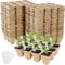 Jucoan 40 Pack Pots Seed Starter Trays, 480 Cells Germination Seedling Pots, Organic Biodegradable Plant Germination Tray with 40 Plant Labels for Vegetable Flower, Indoor Outdoor Garden