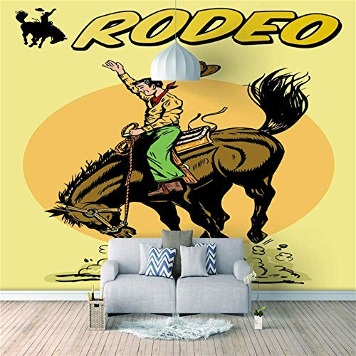 Fototapete selbstklebend Cowboy 200x140 Deko Poster Bild Design Modern für Wohnzimmer Schlafzimmer