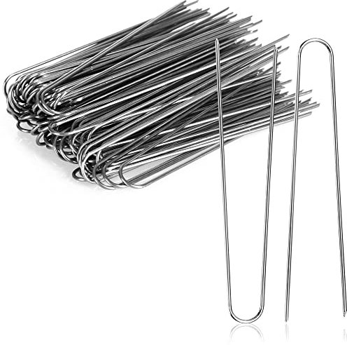 COM-FOUR® 100x aghi per edera - clip clip per composizioni floreali in floristica per decorazioni floreali - aghi per composizioni (Aghi di edera - 100 pezzi)
