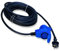 CEE, cavo adattatore angolare con presa su contatto di protezione, 10 m, cavo IP44, 230 V/16 A, 3 poli, per campeggio, cavo adattatore per barca, camper, camper, presa angolare blu