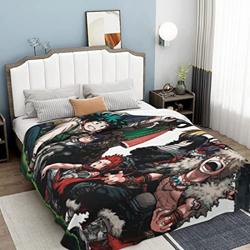 My Hero Academia Coperta Anime Flanella Coperta Coperta Coperta Super Morbida Flanella Comfort Divano Anime Coperta per Bambini Adulti Letto Divano