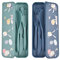 2PCS Large Travel Cutlery Set with Case - Cute Rabbit Pattern, Plastic Cutlery Set, Reusable Portable Cutlery Sets for Camping, Work, Picnic, Daily Use