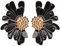 SIXDUTON Vintage Blumen Ohrringe Gänseblümchen Earrings, Hypoallergene Party Modeschmuck für Frauen und Mädchen (Schwarz)