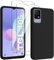 HuiYouMY Funda para TCL 405/TCL 406/TCL 406S/TCL 408 (6.6) con 2 Piezas Cristal Templado Protector de Pantalla, Black Silicona Case Fuerte protección de Suave TPU Funda Carcasa - Negro