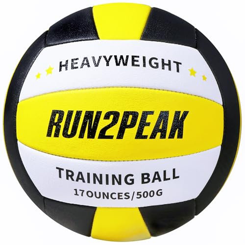 RUN2PEAK Gewichtete Training Volleyball Ball 0,5 kg Offizielle Größe 5 Schwergewicht Setter Volleybälle für Indoor Outdoor Praxis Rebounder Ausrüstung Gewichte Volleyball Setting Trainer