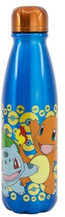My sweety pop - Gourde - Acier Inoxydable – enfant – Adulte – Ado - Repas – 23,5 cm – 600 ml - Hydratation - Idée Cadeau – Bouteille Pokémon - Bleu/Orange