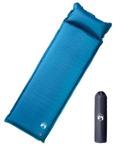 UJCHVHN Outdoor Recreation Selbstaufblasende Campingmatratze mit Kissen 1 Person Türkis Camping & Wandern