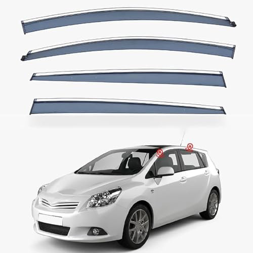 XATHKJOE Set mit 4 Windabweisern, für Toyota EZ/Verso MK1-AR20 2009-2018 Autofenster Regenschutz Regenabweiser Deflektoren Auto Seitenfensterabweiser