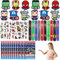 40 pezzi Supereroi Party Bomboniere Set Gadget Compleanno Bambini Festa Kit con Portachiavi A Scatto Sacchetti Regalo Tatuaggio Adesivi per Ragazzi Ragazze