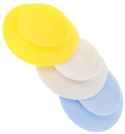 Abaodam Silicone Suction Bowl Mat Set 3pcs Double Sided Suction Cups for Boys and Girls Reusable Pad for Bowl Gripper Plate for Travel