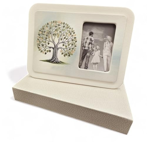 oggettando Portafoto da Tavolo Albero della Vita in Scatola da Bomboniera Utile Matrimonio, Nascita, Battesimo, Comunione, Laurea, Cresima, 18, 25 e 50 anni, Anniversari e Compleanno