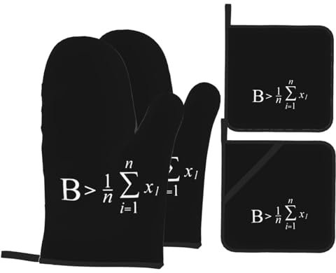 Guanti Da Forno E Presine Set Be Greater Than Average Morbida Guanti Da Cucina Professionale Presine Da Cucina Per Grigliate Cucinare Cottura,4 Pezzi