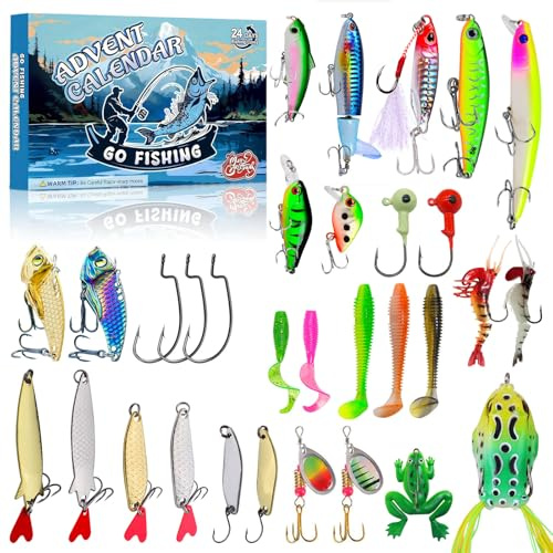 Angel Adventskalender 2025, Adventskalender Männer, Herren Angeln, 2025 Männer, Advent Calendar, Geschenke für Angler, Väter, Großväter, Brüder und Freunde