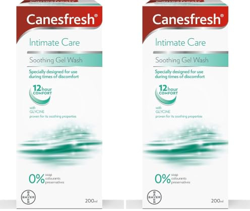 Canesfresh Soothing Gel Wash | 12hr Comfort & Fresh Feeling | Dermatologically & Gynaecologist Tested | with Glycine Known for Its Soothing Properties - 200 ml (Pack of 2)