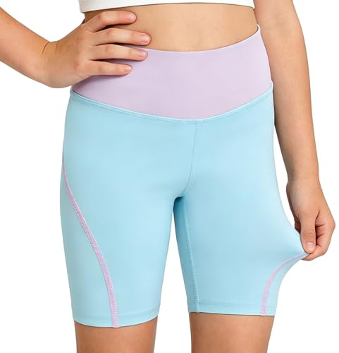 Tokeya Short Cycliste Enfant Été Extensibles Leggings Court 12-13 Ans, Bleu