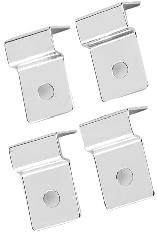 Haofy Akvariumlock Huvklämmor Rostfritt Stål Glasskyddsfäste 12mm 4st Fish Tank Lock Hållare för Akvariumlock Stöd Stabil Passform Enkel Installation för Hemtankar (10 mm (4 stycken/set))