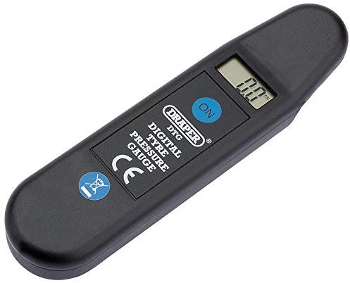 Draper Digital Tyre Pressure Reader | Car Monitoring Tool | MOT Tools | Self Calibrating | LCD Display | Battery Powered | 01071