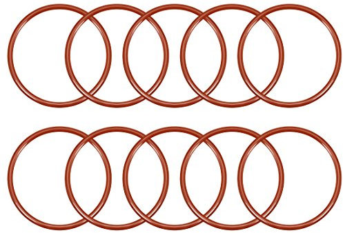 sourcing map 10pcs Silikon O-Ring 40mmx35,2mmx2,4mm VMQ Dichtring Dichtungsring Dichtung rot DE de