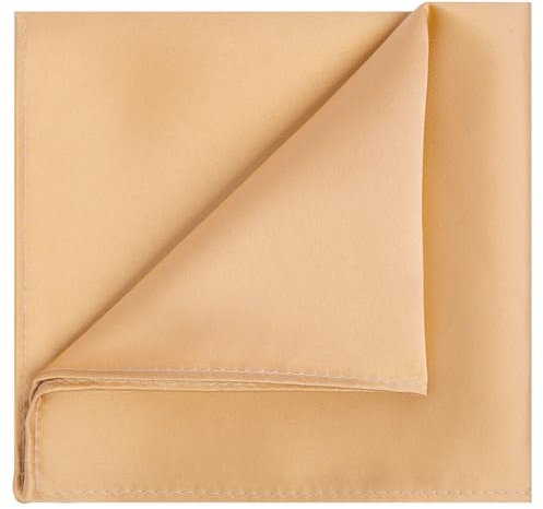 KissTies Satin-Einstecktuch, Stofftaschentuch, Spitzentaschentuch, Anzug Tuch für Hochzeit, Party, 1 Stück/6 Stück + Geschenk-Box - Beige - Einheitsgröße