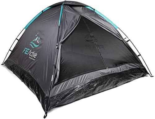 FE Active - Tente 3-4 Personnes à Montage Rapide et Facile avec moustiquaire et Double Toit pour Le Plein air, résistant à l'eau, Camping, Backpacking, randonnée, Trekking | Conçue en Californie, USA