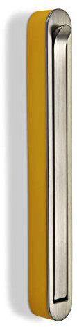 Aufbau - Klapphaken HARZ Edelstahloptik/gelb 140 x 16 mm Garderobenhaken Kleiderhaken klappbar Wandgarderobe von SO-TECH®