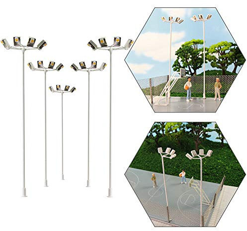 LSL05-5-EU - 5 lampade da giardino, per campo da calcio, 00/H0