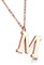 Bungsa BUCHSTABE M Kette Rosegold - BUCHSTABEN-ANHÄNGER M Halskette in Rosegold - Alphabet Kette rosé - aus Edelstahl - Schmuck für Damen, Kinder & Herren