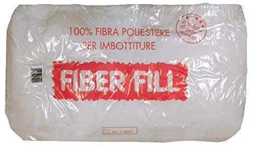 Sacco Fibra Ovatta Interno Economico 1kg Per Imbottiture 100% Poliestere, 000 Unico, UNI