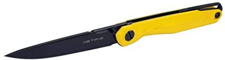 Mr. Blade Modernes Taschenmesser — Astris Pythongelb — Exklusives Outdoormesser aus D2 Stahl