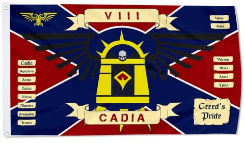 Cayyon Cadia-Flagge, Banner für Innen- und Außenbereich, Dekoration, 90 x 150 cm, doppelt genäht, Polyester mit Messingösen