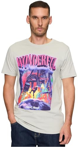 Mister Tee Herren T-Shirt Wonderful Tee lightasphalt L