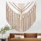 Weldomcor Große Makramee Wandbehang Boho Geometrische Kunst Gewebte Baumwolle Wandteppich Wanddekor Gelb Böhmische Heimtextilien für Wohnzimmer Schlafzimmer Wohnheim Wohnung