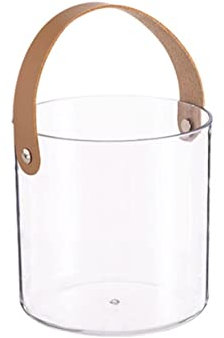 ETHORY Simple Poubelle de bureau ronde corbeille à papier transparente simple organisateur de déchets mural poubelles murales chambre cuisine pratique