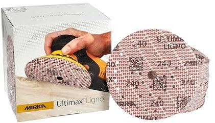 Mirka Ultimax Ligno Ø 150mm Schleifscheiben Klett Multifit/Korn 240/100 Stück/Multi-Lochung/zum Schleifen von Holzoberflächen