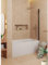 SoulBath Mampara de bañera Frontal Panel Fijo - Transparente - Cristal Templado 8 mm Antical - Perfil Negro - Incluye Brazo sujeción - Ancho 90 cm - Alto 150 cm