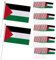 Pequeña bandera de Palestina 100pcs mini banderas de país con asta de plástico 5.5x8.3 en bandera de palestina de mano de doble cara en decoraciones decoraciones resistentes a la resistencia