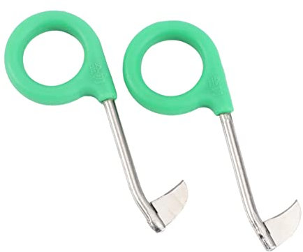 FONDOTIN 2 Stücke Cutter Ringeln Schere Baum Ring Bellen Werkzeug Grün Werkzeug Stahl Kunststoff Ring Bellen Cutter Schere