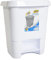 TUKA - Cubo de basura plástico, Cubo basura con pedal, Papelera, Plástico resistente, Libre de BPA (Blanco, 20 Litros)