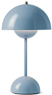 Wireless Flowerpot VP9-29.5 cm Height Sky Blue Color Stylish Indoor/Outdoor Table Lamp Portable LED Light for Home Decor & Garden Ambiance