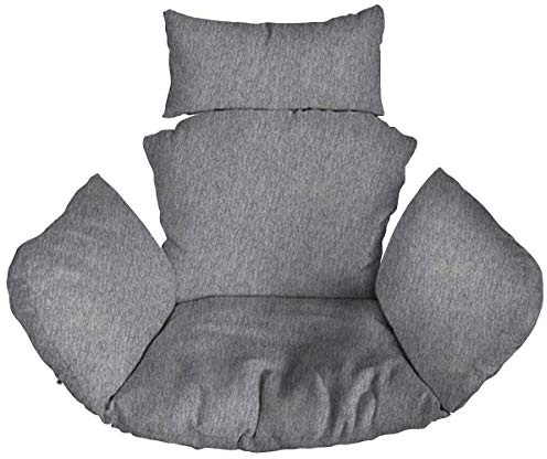 Ferocity Hängesessel Kissen XXL, Polster, Auflage für Polyrattan/Rattan Hängeschaukel, Hängekorb, Schaukel Korb, Rückenkissen in der Farbe Leinen [114]