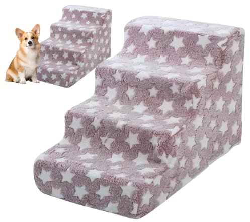 Ahuuen Escalones para Perros | Rampa para Gatos Mayores,Escaleras Pet para Mascotas Antideslizantes Desmontables para Salón Estudio Dormitorio Cama Sillón