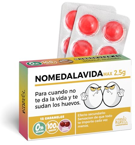 Caramelos de Broma en blister | NOMEDALAVIDA Max | Caja Regalo Divertido con 12 Caramelos sin azúcar | Regalo para Amigos, familia, cumpleaños, navidad, amigo invisible, reuniones, fiestas…